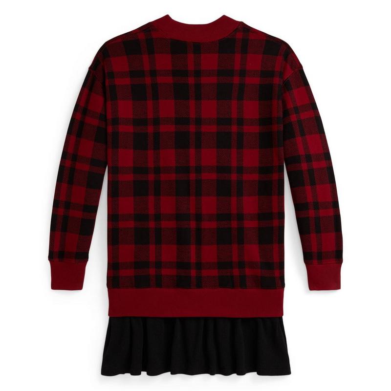 Polo Ralph Lauren Robe en molleton &agrave; carreaux Buffalo pour filles juniors [7-16]