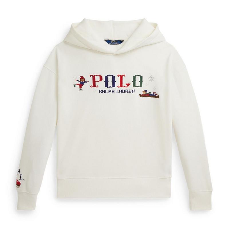 Polo Ralph Lauren Chandail &agrave; capuchon en molleton avec logo brod&eacute; pour filles juniors [7-16]