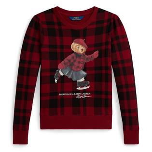 Polo Ralph Lauren Junior Girls' [7-16] Plaid Polo Bear Fleece Sweatshirt