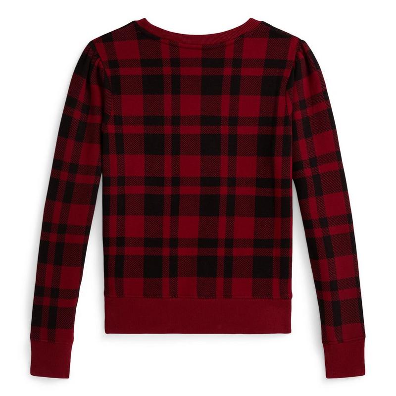 Polo Ralph Lauren Chandail en molleton Polo Bear &agrave; carreaux pour filles juniors [7-16]