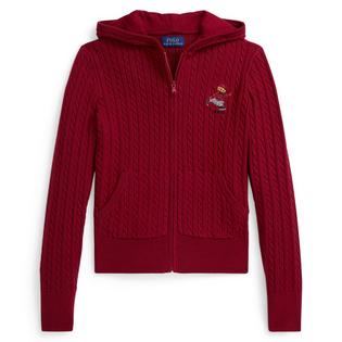 Polo Ralph Lauren Junior Girls' [7-16] Polo Bear Cotton Full-Zip Sweater