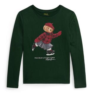 Polo Ralph Lauren Chandail &agrave; manches longues en coton Polo Bear pour filles juniors [7-16]