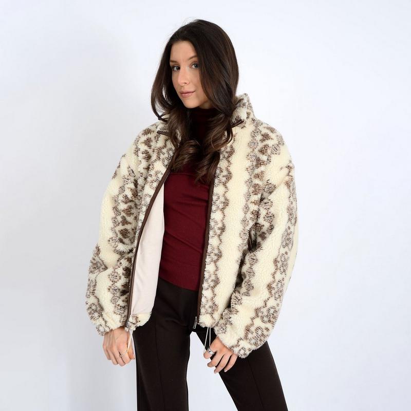 Oak & Ivy Veste en sherpa &agrave; fermeture &eacute;clair compl&egrave;te Whistler pour femmes