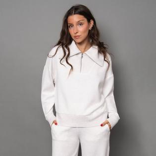 Oak & Ivy Women's Melange Soft Knit Half-Zip Pullover Sweatshirt