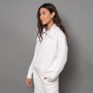 Oak & Ivy Women's Melange Soft Knit Half-Zip Pullover Sweatshirt