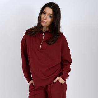 Oak & Ivy Women's Soft Knit Half-Zip Pullover Sweatshirt