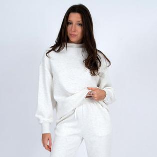 Oak & Ivy Women's Melange Soft Knit Funnel Neck Pullover Sweatshirt
