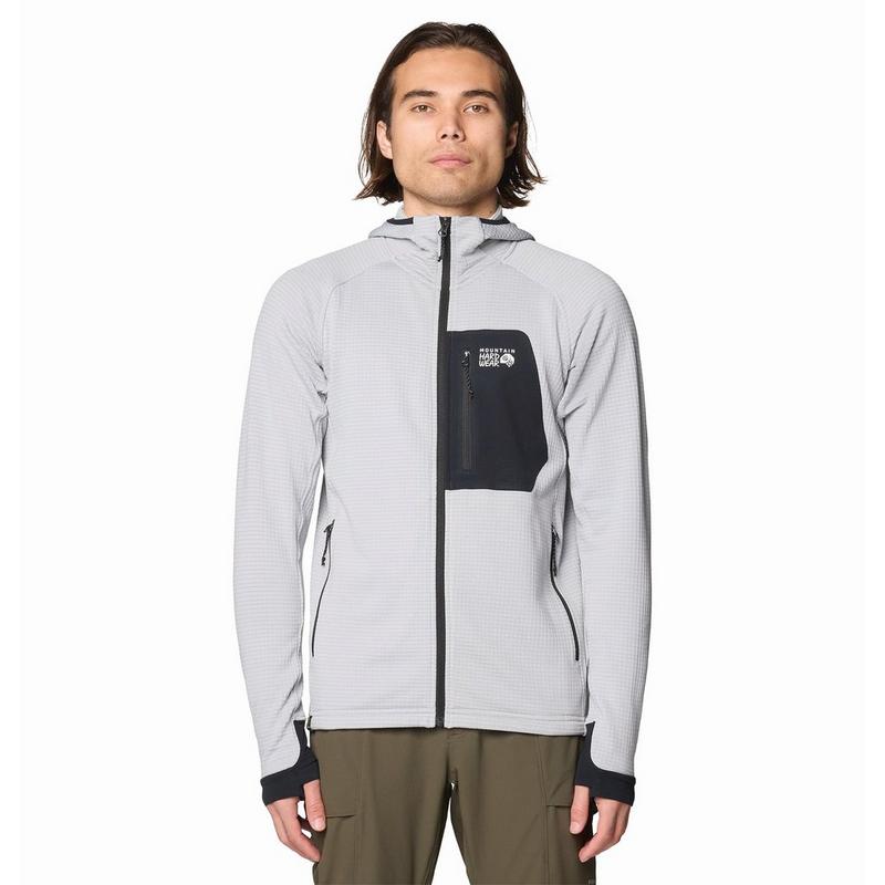 Mountain Hardwear Veste &agrave; capuchon Polartec Power Grid pour hommes