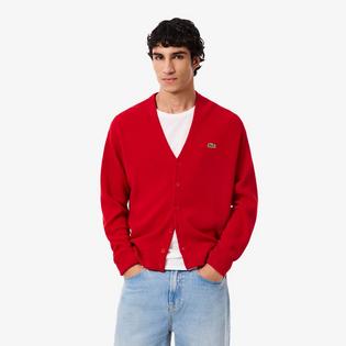 Lacoste Men's Relaxed Fit Wool Cardigan