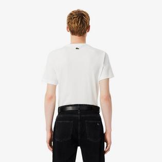 Lacoste T-shirt en jersey de coton &eacute;pais imprim&eacute; pour hommes