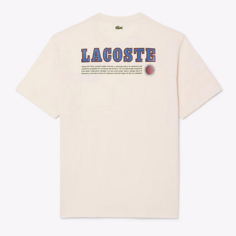 Lacoste T-shirt en jersey &agrave; imprim&eacute; multiple pour hommes