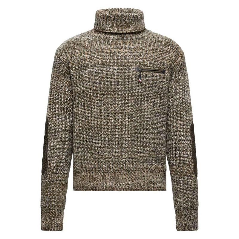 Moncler Grenoble Chandail &agrave; col roul&eacute; en laine avec poche pour hommes