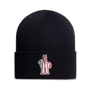 Moncler Grenoble Tuque en laine avec logo pour hommes
