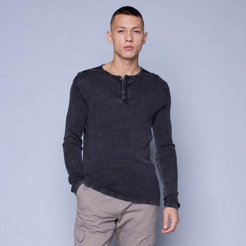 Oak & Ivy Chandail Henley &agrave; manches longues pour hommes