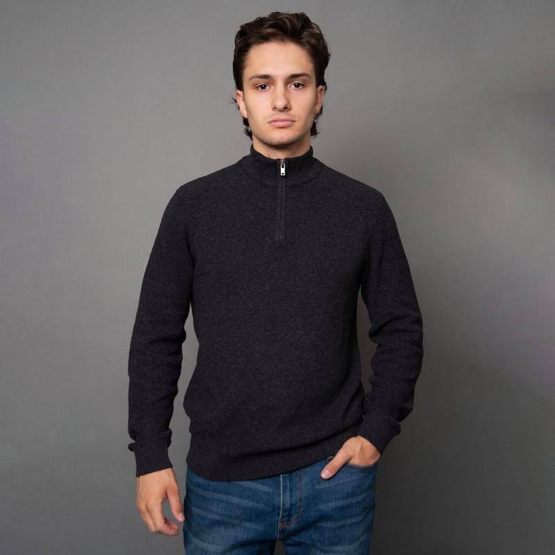 Oak & Ivy Chandail &agrave; col montant avec demi-glissi&egrave;re pour hommes