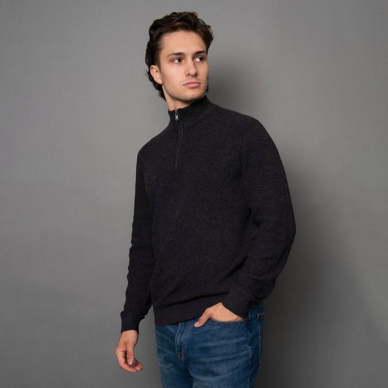 Oak & Ivy Chandail &agrave; col montant avec demi-glissi&egrave;re pour hommes
