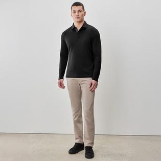 Robert Barakett Men's The Barakett Long Sleeve Herringbone Polo