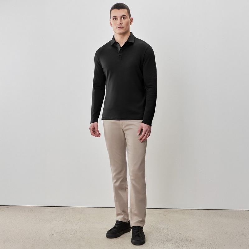 Robert Barakett Polo &agrave; manches longues The Barakett &agrave; chevrons pour hommes