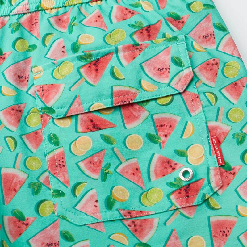 Public Beach Short de bain Classic Keep It Tight Melon 6,5 po pour hommes