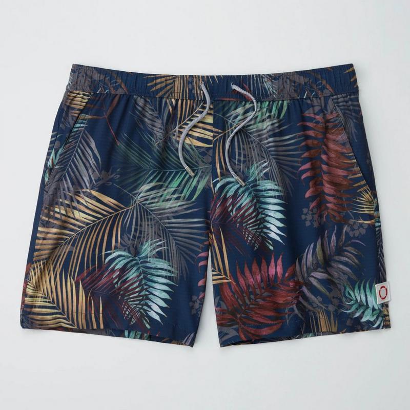 Public Beach Men's Botanic Burst Keep It Tight 6.5" Classic Swim Trunk