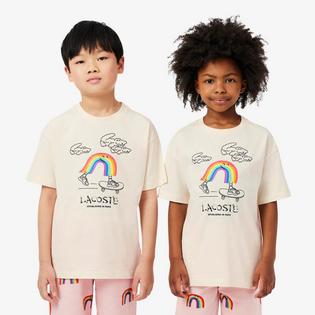 Lacoste Kids' [4-8] Rainbow Printed Cotton T-Shirt