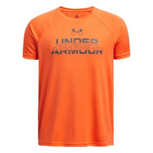 Under Armour Junior Boys' [8-16] UA Tech&#153; Split Wordmark Short Sleeve Top