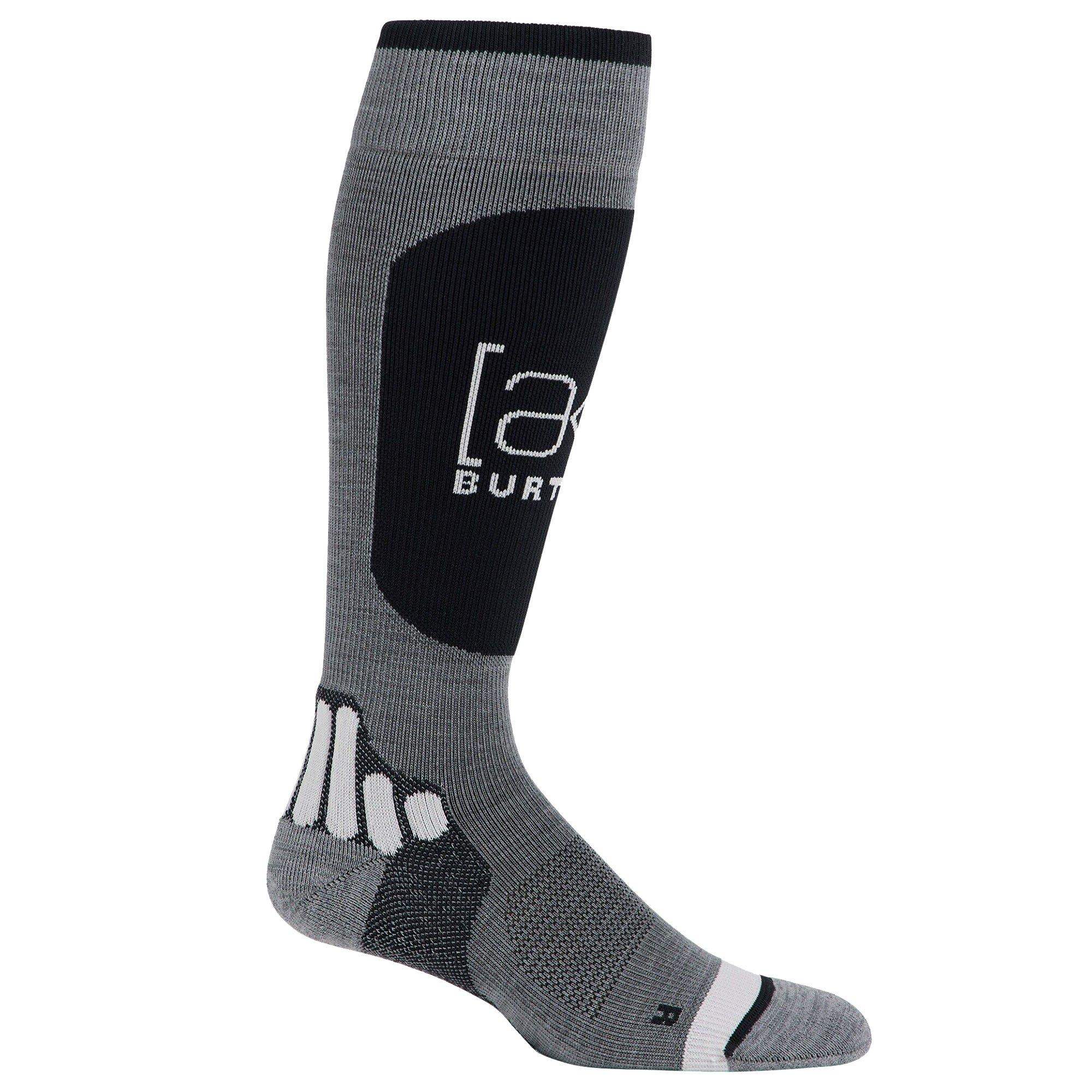 Burton [ak] | Unisex Endurance Socks, Grey Heather, Size Medium