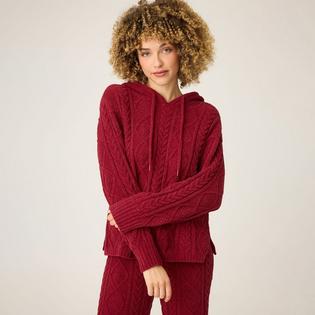 PJ Salvage Chandail &agrave; capuchon Chenille en tricot torsad&eacute; pour femmes