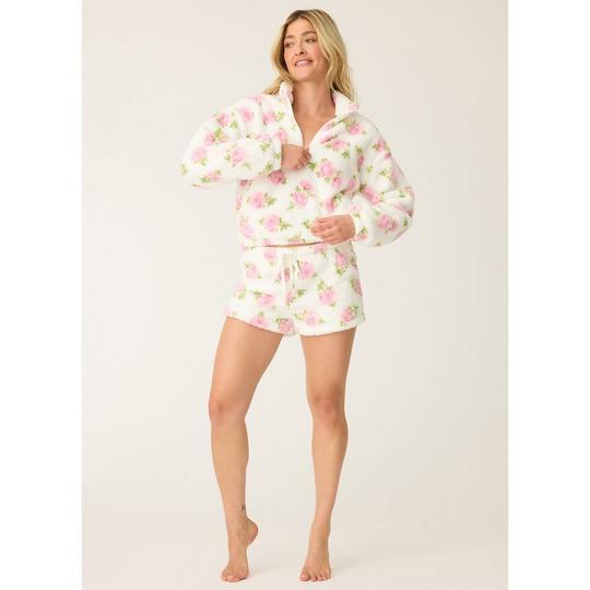 Women's Let's Get Cozy Floral Print Half-Zip Top | PJ Salvage