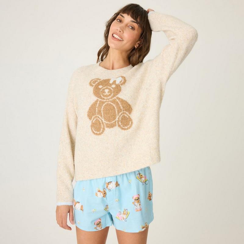 PJ Salvage Chandail Teddy Bear Snuggle pour femmes