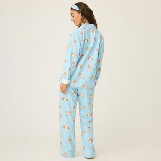 PJ Salvage Women's Beary Cute Three-Piece Flannel Pajama Set
