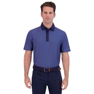 Ben Sherman Men's Split Spot Geo Tech Jersey Polo