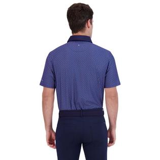 Ben Sherman Men's Split Spot Geo Tech Jersey Polo