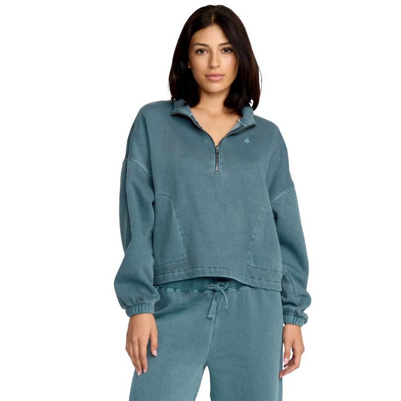 Volcom Chandail &agrave; glissi&egrave;re 1/4 Stone Soft pour femmes