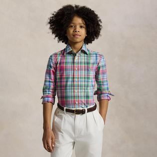 Ralph Lauren Childrenswear Junior Boys' [8-20] Plaid Cotton Poplin Shirt