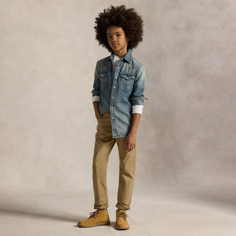 Polo Ralph Lauren Pantalon ajust&eacute; en satin extensible Sullivan pour gar&ccedil;ons juniors [8-20]