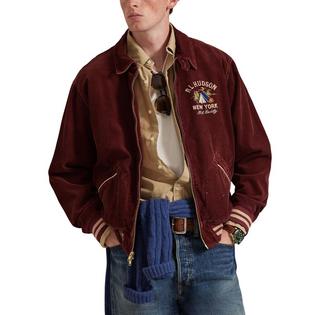 Polo Ralph Lauren Veste de surv&ecirc;tement imprim&eacute;e en velours c&ocirc;tel&eacute; pour hommes