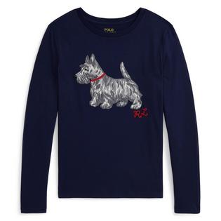 Polo Ralph Lauren Junior Girls' [7-16] Dog Print Cotton Long Sleeve T-Shirt