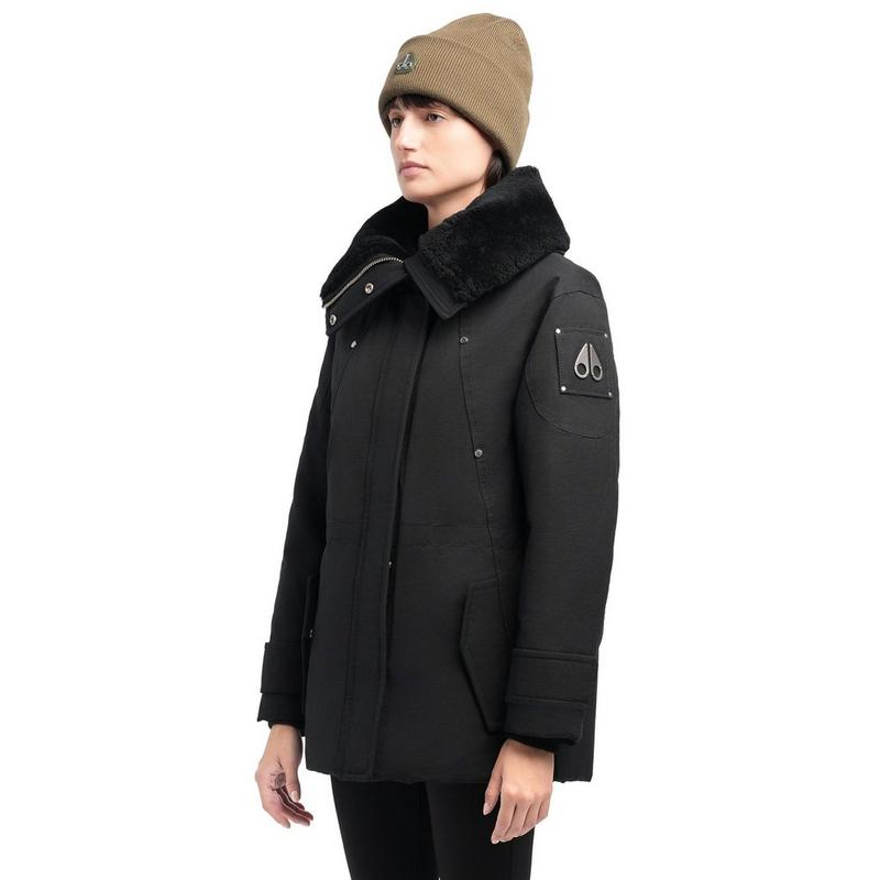 Moose Knuckles Manteau en fourrure de mouton Original Aurora pour femmes