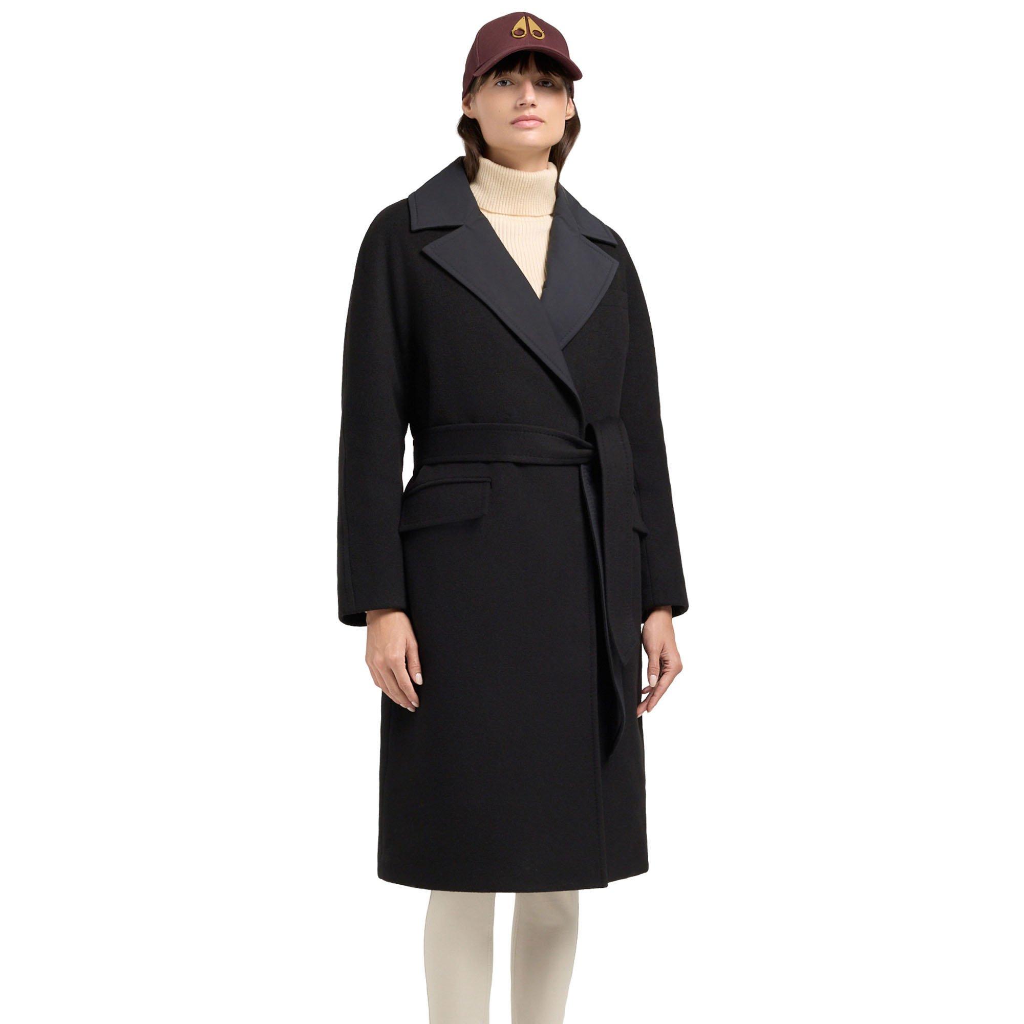 Women's Lafleur Wool Long Wrap Coat | Moose Knuckles | Sporting