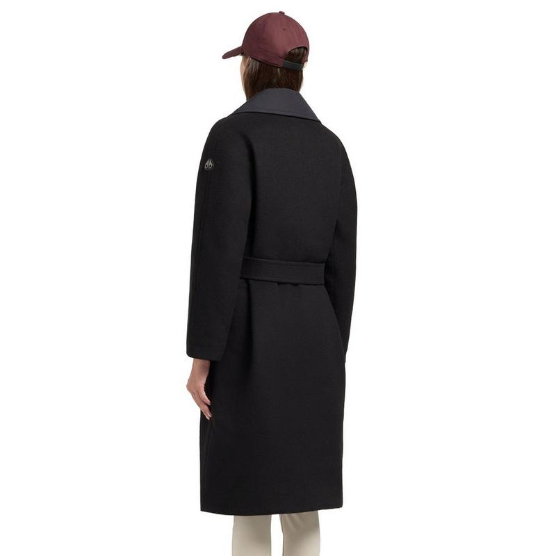 Moose Knuckles Manteau portefeuille long Lafleur en laine  pour femmes