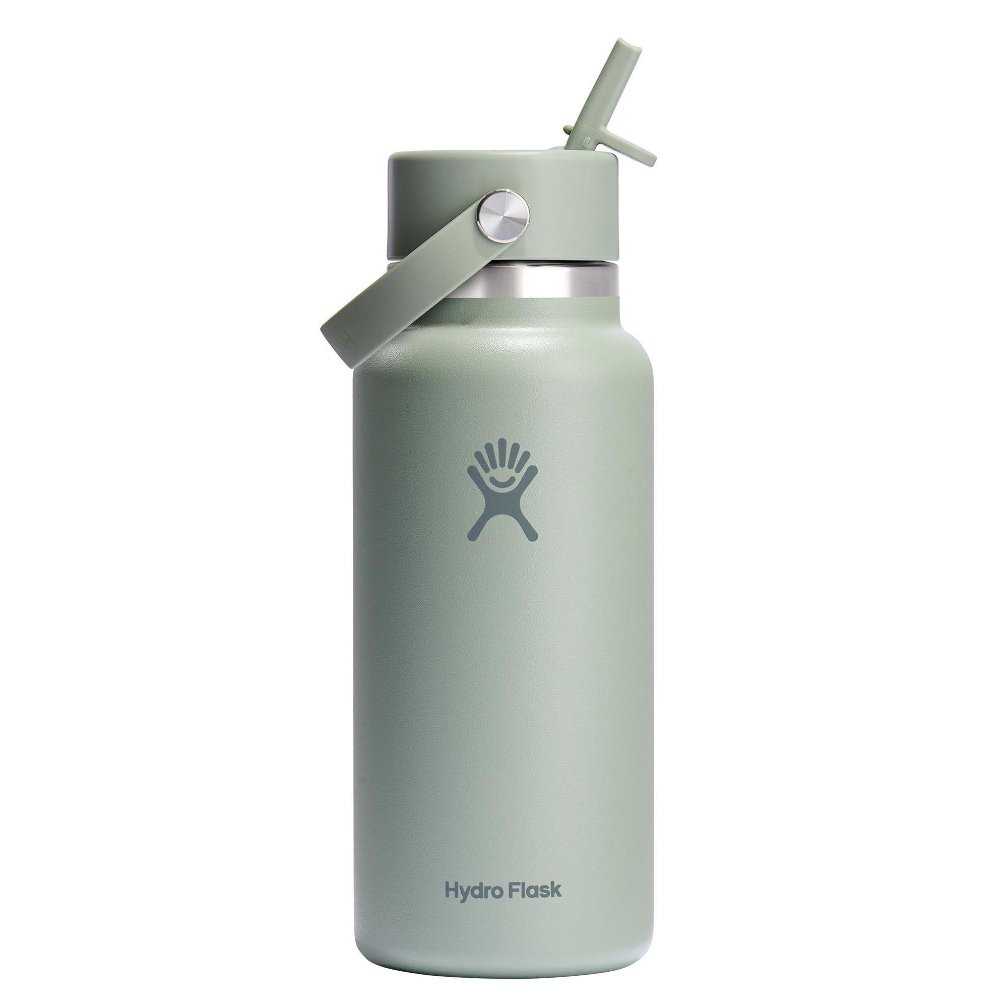 Hydro Flask | Wide Mouth Insulated Bottle with Flex Straw Cap, Agave, Size 32 oz