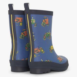 Hatley Kids' [11-2] Landscape Tractors Matte Rain Boot