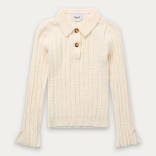 Kuwalla Women's Mia Texture Polo Sweater