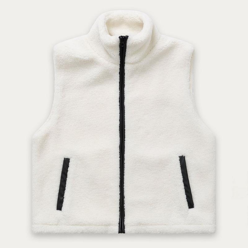 Kuwalla Gilet Polar en cuir pour femmes