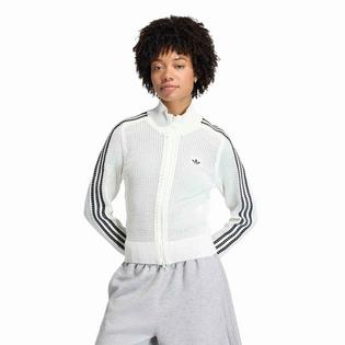 adidas Originals Veste de surv&ecirc;tement en crochet tricot&eacute; Firebird pour femmes