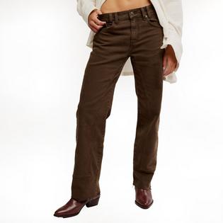 Free People Jean droit &agrave; taille mi-haute Risk Taker pour femmes