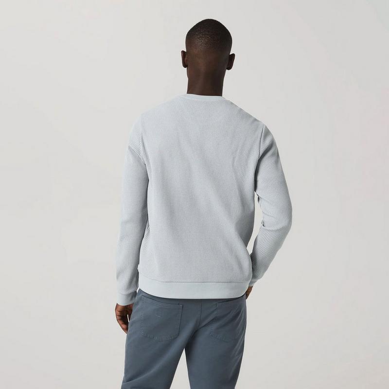Vuori Haut &agrave; col rond Tech en tissu gaufr&eacute; pour hommes
