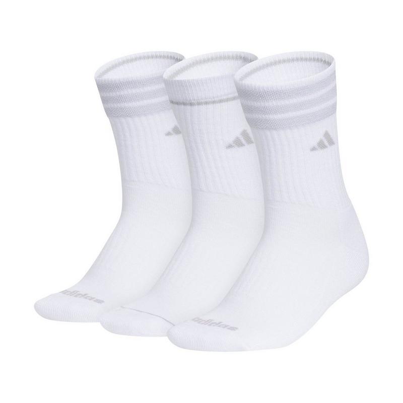 adidas Chaussettes mi-mollet coussin&eacute;es 3-Stripes pour femmes (paquet de 3)