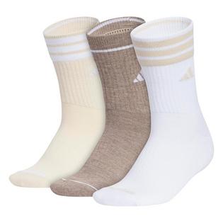 adidas Chaussettes mi-mollet coussin&eacute;es 3-Stripes pour femmes (paquet de 3)